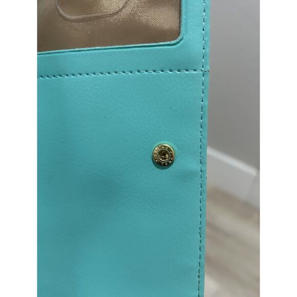 Sheng Tong Zebra Wallet Black/White/Aqua 4.5x8x1 - Picture 5 of 6